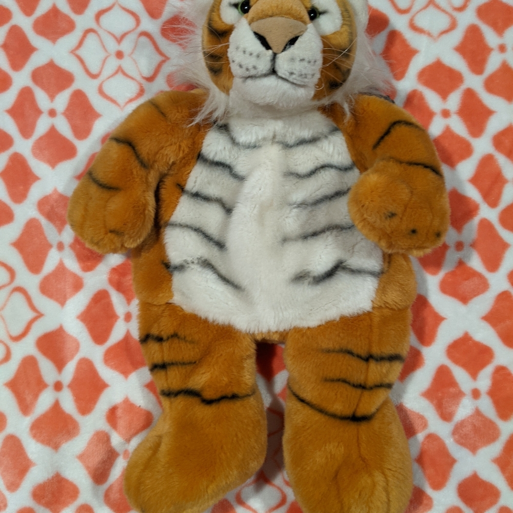 Vintage tiger plush backpack